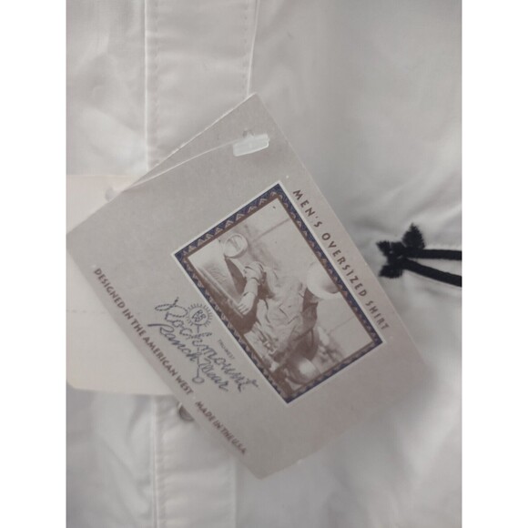 NWT Rockmount Ranch Wear Western Pearl Snap Ln Sleev  XS White Embroidered - Picture 7 of 10